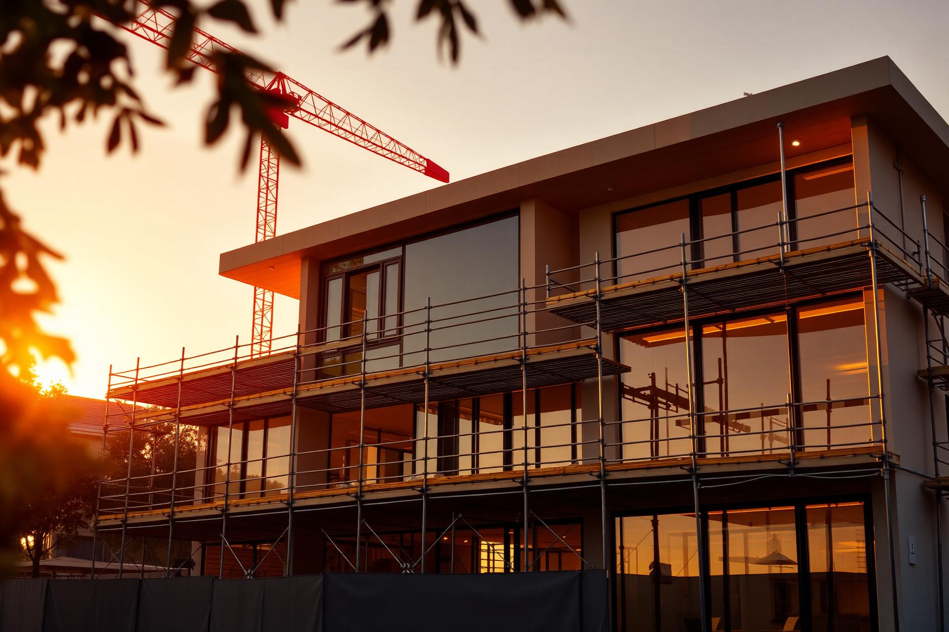 Luxury custom home under construction in Dallas